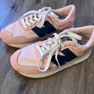 New Balance Women's 237 in Pink/Blue Suede/Mesh